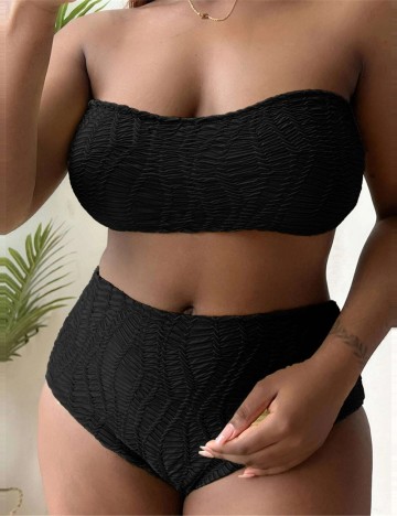 Costum de baie Shein Curve+, negru