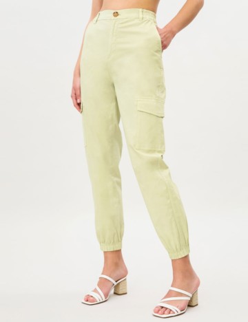 Pantaloni Casual Lefties, verde deschis