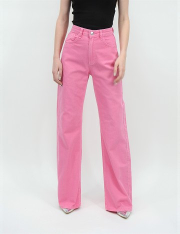 Jeans Bershka, roz bombon