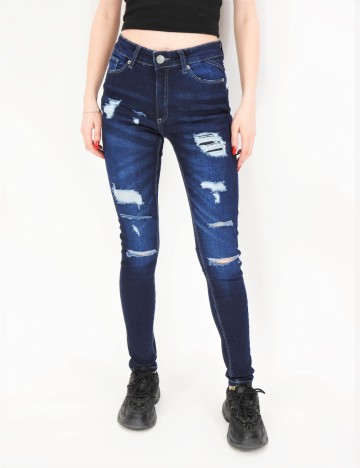 Jeans 11 DEGREES, bleumarin denim