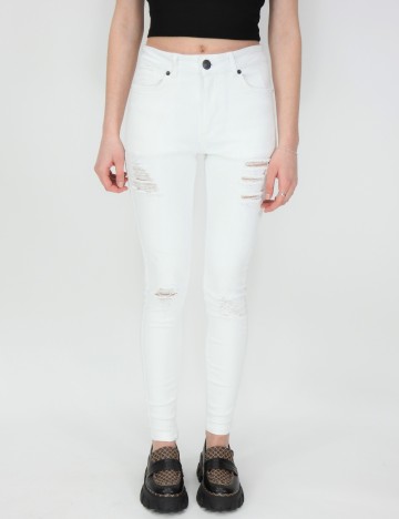 Jeans 11 DEGREES, alb