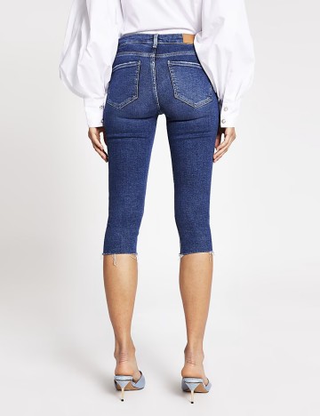 Jeans 3/4 River Island, albastru denim