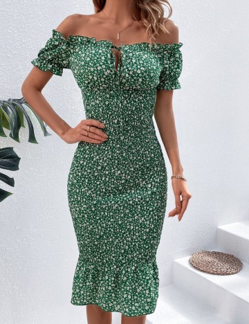 Rochie midi Shein, verde