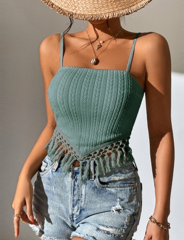 Top Shein, verde