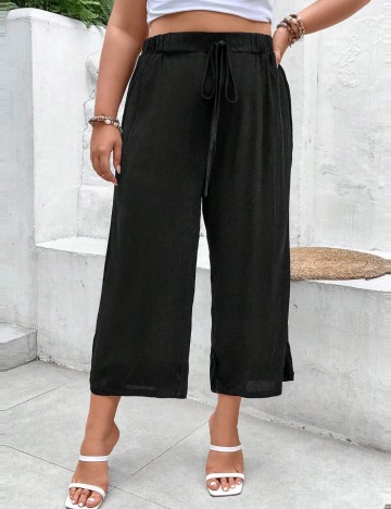 Pantaloni Shein Curve+, negru