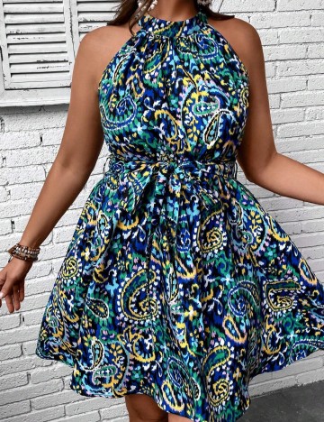 Rochie mini Shein Curve+, mix culori