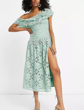 Rochie midi ASOS, verde