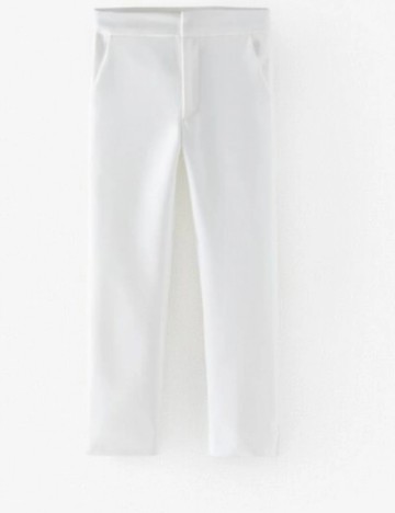 Pantaloni Zara, alb
