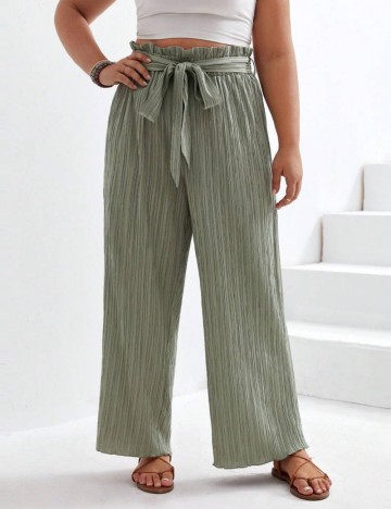 Pantaloni Shein Curve+, verde