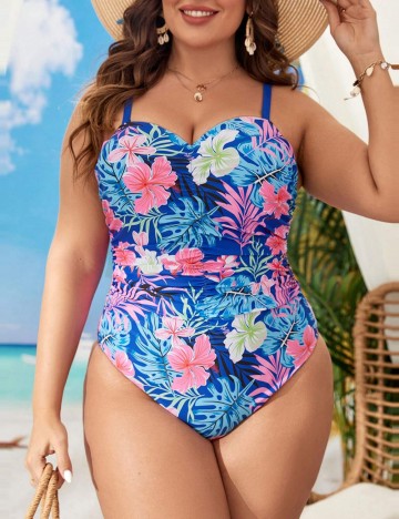 Costum de baie întreg Shein Curve+, mix culori