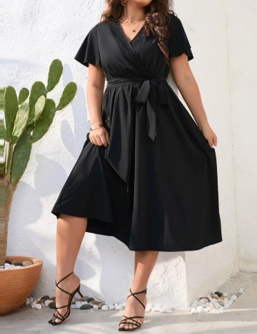 Rochie midi Shein Curve+, negru