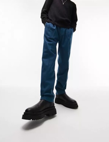 Pantaloni Topman, turcoaz