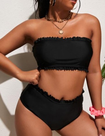 Costum de baie Shein Curve+, negru