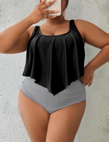 Costum de baie Shein Curve+, mix culori