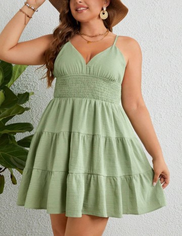 Rochie mini Shein Curve+, verde