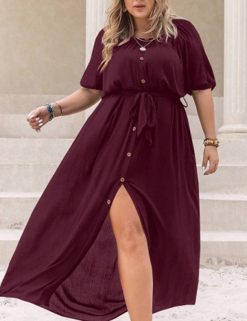 Rochie maxi Shein Curve+, vișiniu