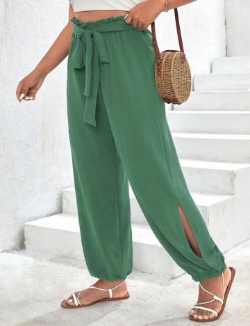 Pantaloni Shein Curve+, verde