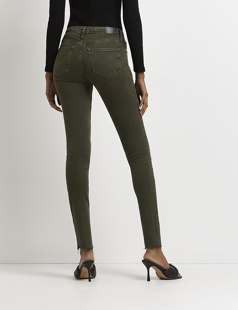 Khaki jeans best sale river island