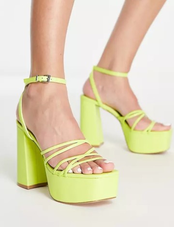 Sandale Cu Toc Topshop, verde