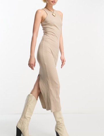 Rochie maxi Bershka, bej