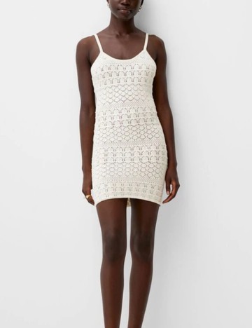Rochie mini Bershka, alb