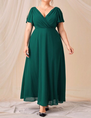 Rochie midi Shein Curve+, verde