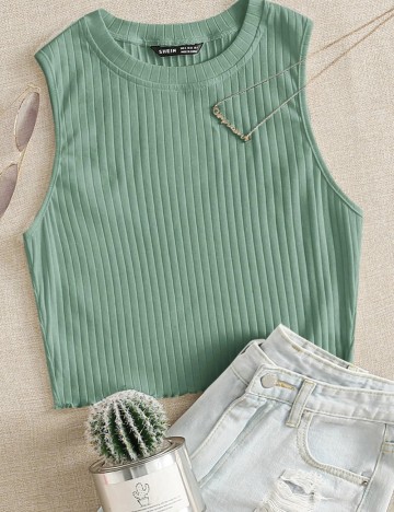 Top Shein, verde