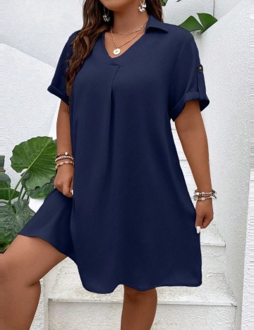 Rochie mini Shein Curve+, albastru închis