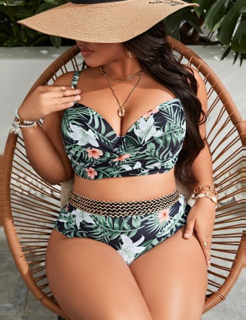 Costum de baie Shein Curve+, mix culori