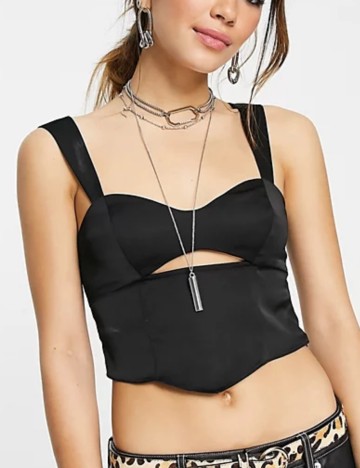 Top Topshop, negru