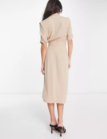 Rochie midi ASOS, bej