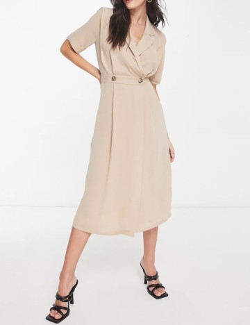 Rochie midi ASOS, bej