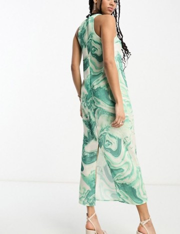 Rochie midi ASOS, verde