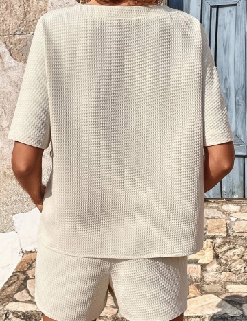 Pantaloni scurți Shein, crem
