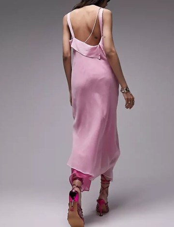 Rochie midi Topshop, roz
