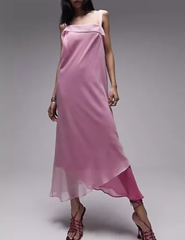 Rochie midi Topshop, roz