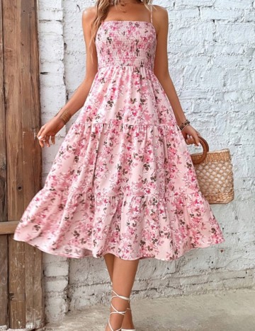 Rochie midi Shein, roz