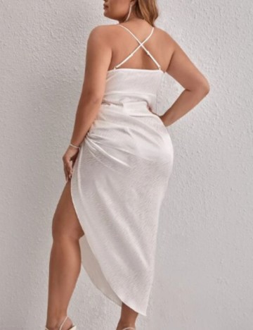 Rochie midi Shein Curve+, alb