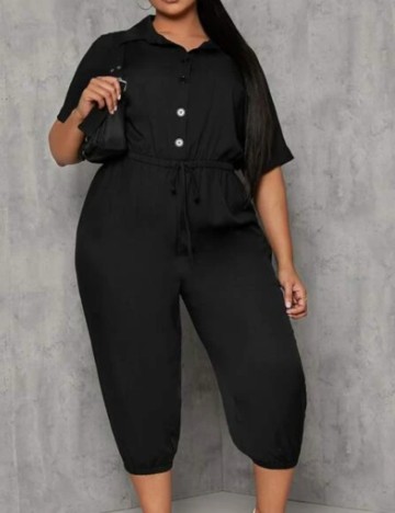Salopetă scurtă Shein Curve+, negru