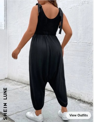 Salopetă lungă Shein Curve+, negru