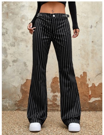 Pantaloni evazați Shein, negru
