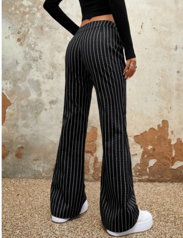 Pantaloni evazați Shein, negru