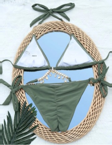 Costum de baie Shein, verde