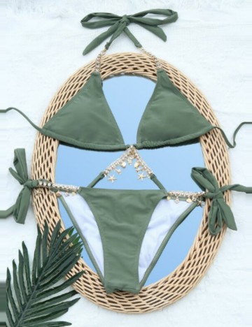 Costum de baie Shein, verde