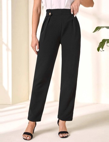 Pantaloni Emery Rose by Shein, negru