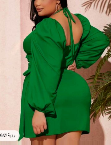 Rochie mini Shein Curve+, verde