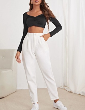 Jeans Shein, alb