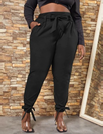 Pantaloni Shein Curve+, negru