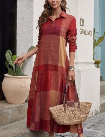 Rochie maxi Shein, mix culori