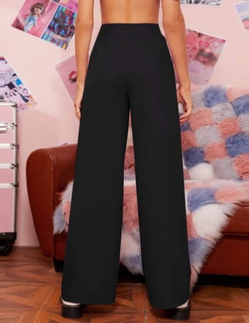 Pantaloni evazați Shein, negru